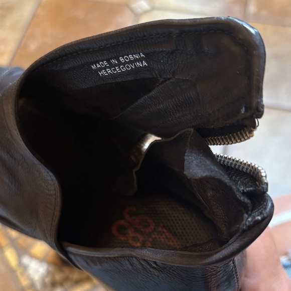 A.S.98 Open-Toe Black Leather Zip Sandals - Picture 5 of 7